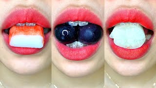 asmr OREO CHEESE CAKE CRAB MEAT GRAPES ICE JELLY eating sounds [upl. by Gratianna]