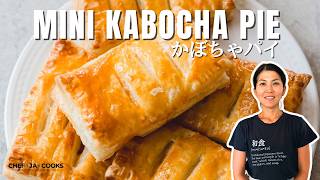 Cute amp Tasty Mini Kabocha Pie  Easy Japanese Pumpkin Pie Recipe [upl. by Adnowat]