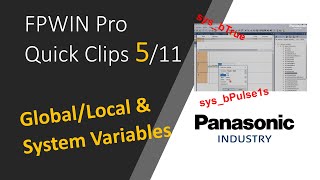 5 FPWIN Pro 7 Global Local and System Variables [upl. by Estel]