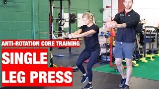 How To Perform The Single Leg Anti Rotation Press [upl. by Barling469]