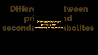 Difference between primary and secondary metabolites l what is primary and secondary metabolites l [upl. by Asilej]