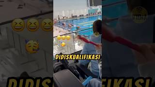 Bocil Ga Sadar Sudah MenDISKUALIFIKASI Atlit❗🤭😂 videoviral lucu renang [upl. by Yniffit]