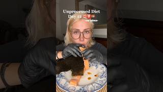 Unprocessed Diet Day 12 salmon mukbang [upl. by Ahsii]