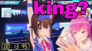 Himemori Luna React To Physical Fitness King Tokino Sora HololiveSub [upl. by Gamin]