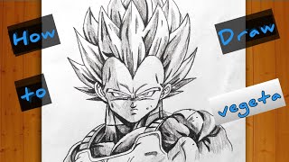 How to draw Vegeta easy  easy step by step drawing tutorial  Vegeta drawing [upl. by Nauaj]