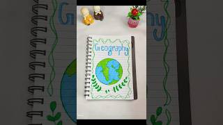 Geography  🌎✨ Front page design for school project shorts ytshortsvideo [upl. by Hsak]