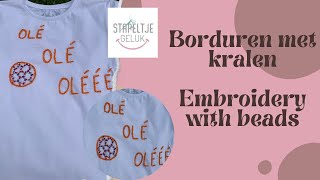 Tutorial Borduren met kralen Embroidery with beads [upl. by Kcirrad]