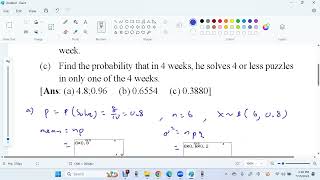 F5 C5 E Miscellaneous Exercises for Binomial Distribution Q 54 [upl. by Ruscher]