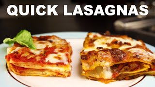 Easy lasagna recipes  tomato amp ricotta  meat sauce amp cream [upl. by Lekim701]