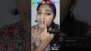 5 shade lipstick 💄 mixed combination hack 😱😱💚💙🧡♥️💜 trending lipstick short makeup video [upl. by Colvert]