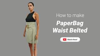 Fun amp Fashionable DIY PaperBagWaist Belted Tutorial  Sewing Pattern 2313 [upl. by Sherrod]