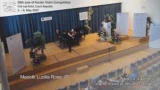 Lucilla Rose Mariotti Tchaikovsky Violin Concerto at Kocian Competition [upl. by Sheelagh]