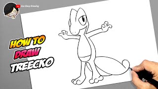 How to draw Treecko Pokemon [upl. by Nidla]