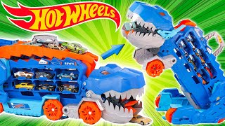 HOT WHEELS City Camion Transporteur TREX Ultime  ULTIMATE TREX TRANSPORTER se transforme en dino [upl. by Cassidy]