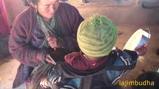 carding and spinning  village life  village work  himalayan life style [upl. by Annil791]