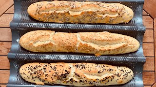 Magisches Baguette selber backen ohne Kneten  knusprig fluffig und lecker brot backen [upl. by Abey]