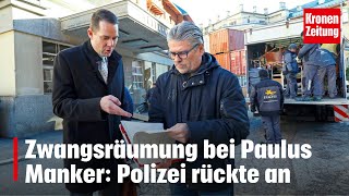 Zwangsräumung bei Paulus Manker Polizei rückte an  kronetv NEWS [upl. by Bilbe]