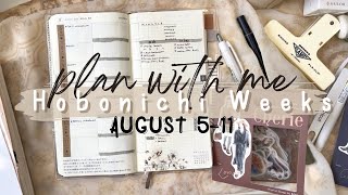 plan with me  august 511  hobonichi weeks 2024 [upl. by Aina153]