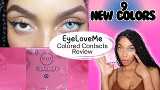 Eyeloveme Lenses 9 New Colors OutdoorIndoor LightingSummer Drop 3x3 Millzladiva must watch [upl. by Rehpretsirhc]