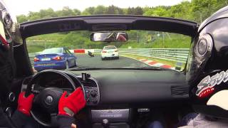 Honda S2000 vs BMW M3 e46 at Nurburgring Nordschleife [upl. by Marian101]