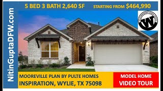 Mooreville Plan By Pulte Homes in Inspiration in Wylie TX  New Home Construction Video Tour [upl. by Becca]