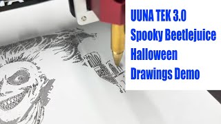 UUNA TEK 30 Pen Plotter is the Secret to Creating Spooky Beetlejuice Halloween Drawings FAST [upl. by Rramal804]