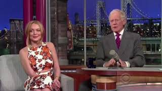 David Letterman interview with Lindsay Lohan  inappropriate questions Highlights [upl. by Sisi]