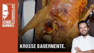 Schnelles krosse Bauernente Rezept von Steffen Henssler [upl. by Adnic]