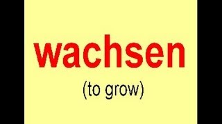 Irregular Verb of The Day quotwachsenquot to grow [upl. by Eoin830]