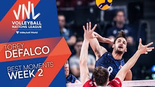 USAs 🇺🇸 TJ Defalco best moments in Mens VNL Week 2  VNL 2022 [upl. by Bellina]