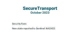 What’s new in Axway SecureTransport  October 2023 [upl. by Thadeus]