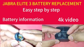 JABRA ELITE 3 BATTERY REPLACEMENTEASILY STEP BY STEP4K VIDEO [upl. by Nanreh]