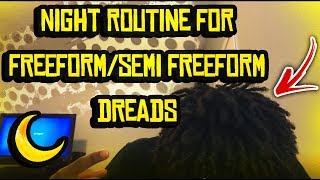 Freeform  Semi Freeform Dread Night Routine  How To Maintain [upl. by Goldi612]