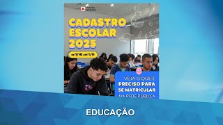 Cadastro Escolar para 2025 [upl. by Odlanra]