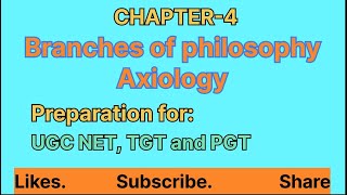 Educational Philosophy II Axiology II Preparation for UGC NET PGT and TGT II EDUCATION II [upl. by Milde]