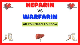 Heparin and Warfarin Difference Anticoagulants Blood Thinners Explained [upl. by Nohsid]