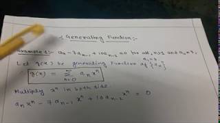 Generating Function Example1STEP BY STEP  Part2  Recurrence  Discrete Math [upl. by Marras]