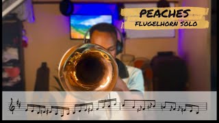 Peaches flugelhorn solo transcription by Marvin Birungi [upl. by Luba389]