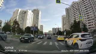 Driving in Moscow city Зябликово  Южное Бутово 14092024 timelapse 4x [upl. by Nirred897]