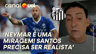 FUTEBOL DO NEYMAR HOJE É UMA MIRAGEM SANTOS PRECISA SER REALISTA DISPARA PVC [upl. by Errehs]