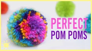 DIY  How to make the Perfect Rainbow Pom Pom [upl. by Ebby]