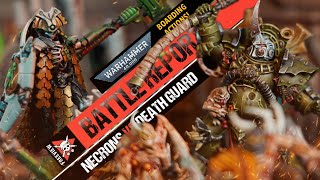 10TH EDITION Necrons vs Death Guard  Warhammer 40k Boarding Action Battle Report [upl. by Cherilyn776]