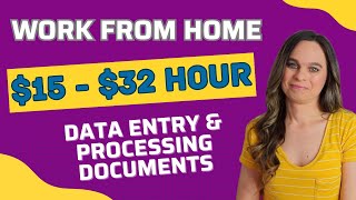 NonPhone Data Entry amp Processing Documents Remote Work From Home Jobs  15  32 Hour  USA Only [upl. by Rodd68]