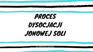 Proces dysocjacji jonowej soli [upl. by Harmaning265]