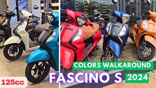 2024 Yamaha Fascino S Colors  Walkaround 👌 125cc Scooter [upl. by Allana584]