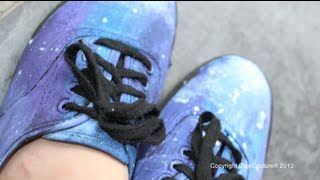 DIY Galaxy Vans  CloeCouture [upl. by Etnoid498]