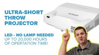 Hitachi LPAW UltraShort Throw LED Projector  Up to 20000 Hours of Lamp Life [upl. by Enaud]