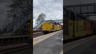 Class37 through Hillington East railways trainvideo train class37 networkrail dieseltrains [upl. by Dyraj650]