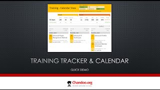 Training tracker and calendar in Excel  Quick Demo [upl. by Aurelius932]