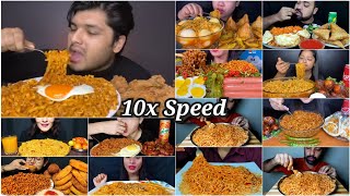 ASMR Food Compilation  Lots Of Spicy Noodles Eating Challenge 🔥  Indian Food Mukbang Eating Show [upl. by Derfniw]